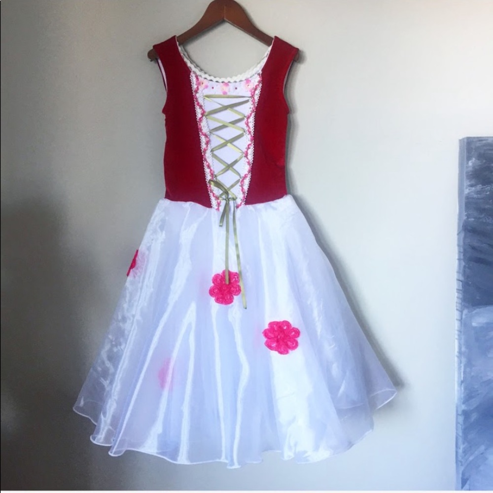 DANCE Dance COSTUME dress formal red velvet Halloween party